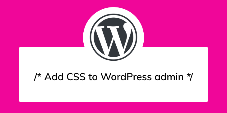 add css to wordpress admin