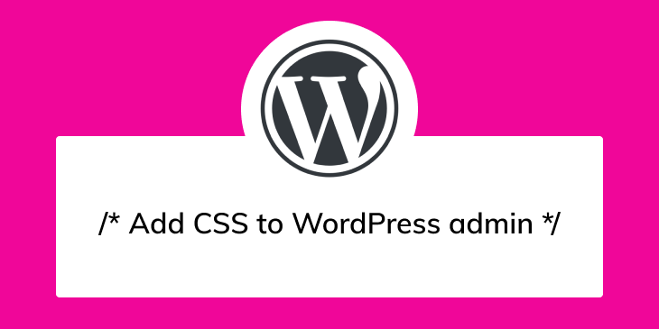 wordpress add css to admin
